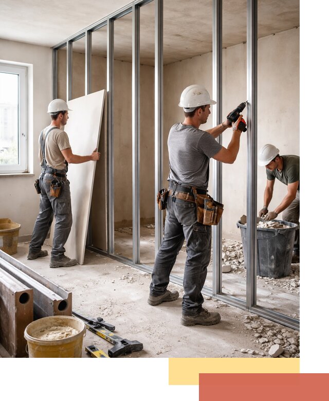 Перенос гипсокартонной перегородки в Батайске профессионально и быстро