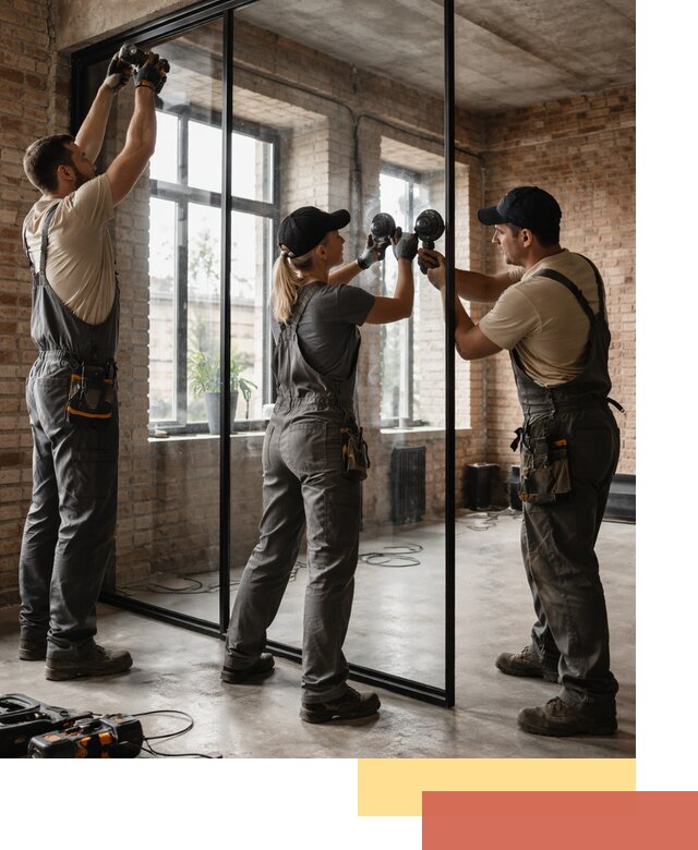 Стеклянные перегородки лофт — изготовление и монтаж в Батайске