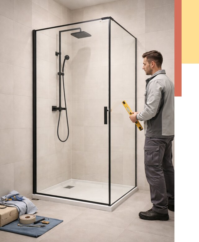 Стеклянные перегородки для душа в Батайске от 12651 руб. | Монтаж под ключ — ОТДЕЛОЧНИК-Бтс