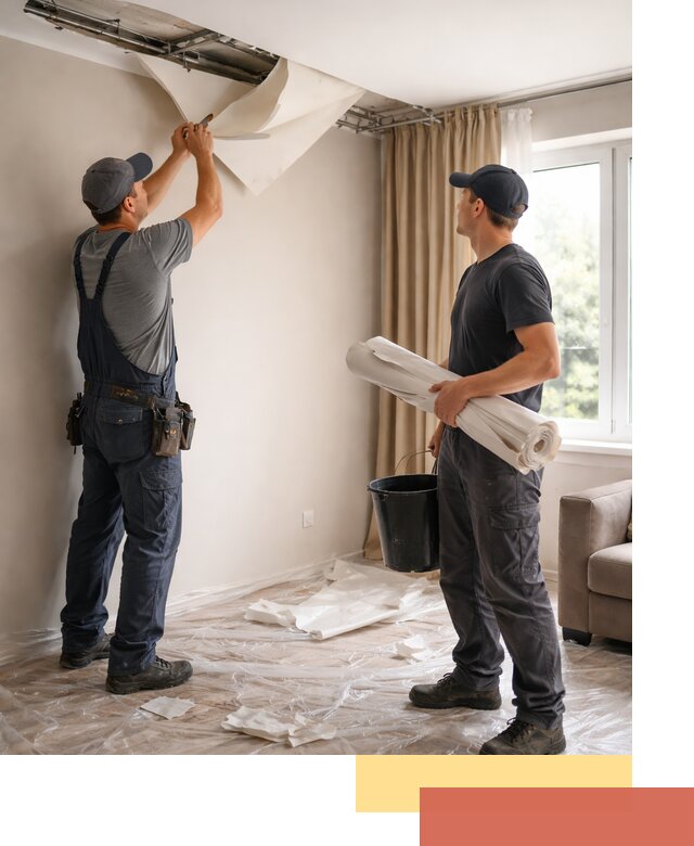 Демонтаж натяжного потолка в Батайске быстро и аккуратно