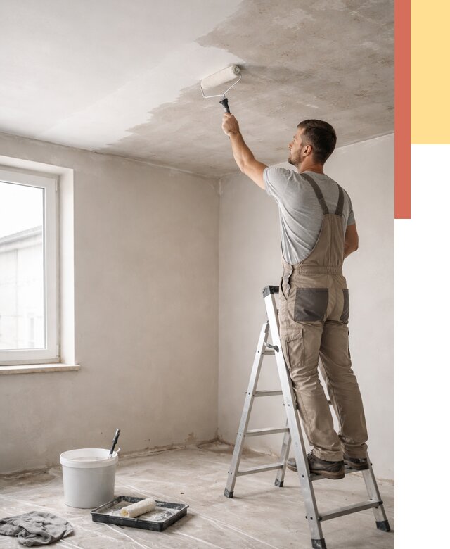 Грунтовка потолка в Батайске от 2530 руб. — быстро и недорого | ОТДЕЛОЧНИК-Бтс