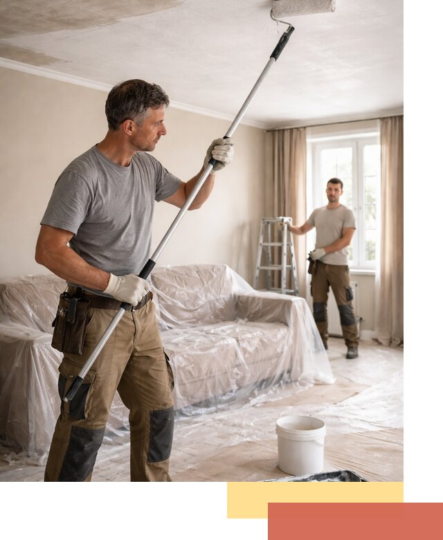 Грунтовка потолка в Батайске — подготовка под покраску и отделку