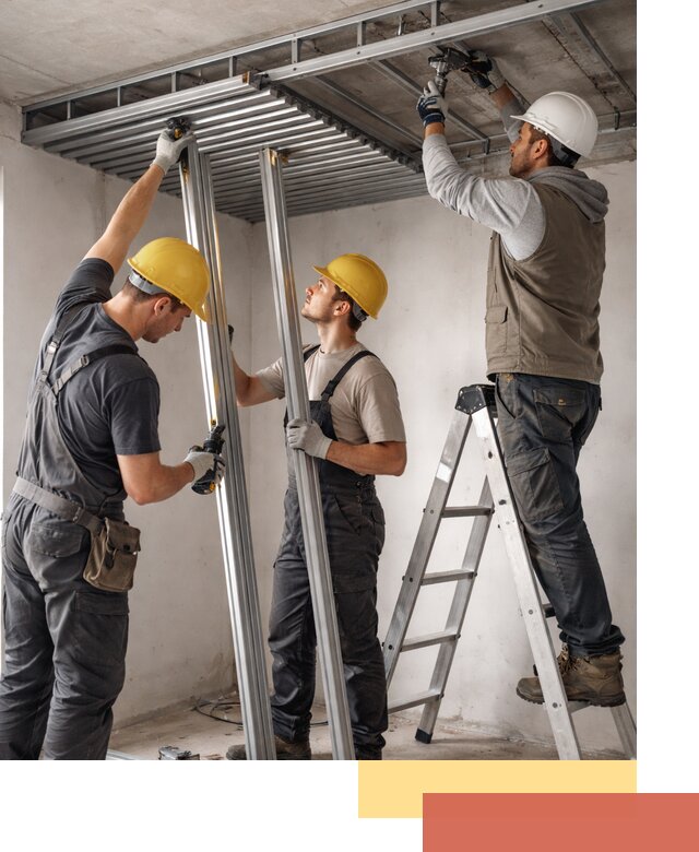 Монтаж реечного потолка под ключ в Батайске