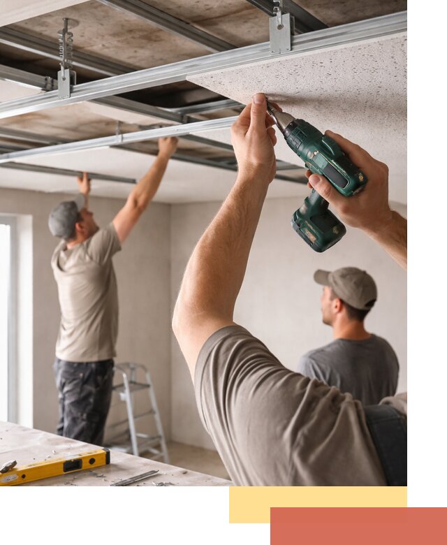 Монтаж акустического потолка в Батайске под ключ