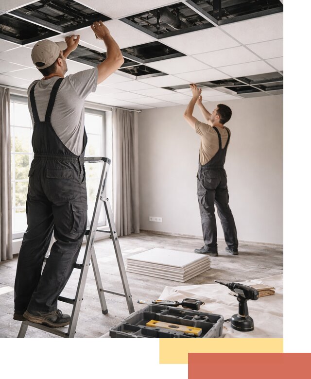 Замена плит подвесного потолка в Батайске быстро и качественно