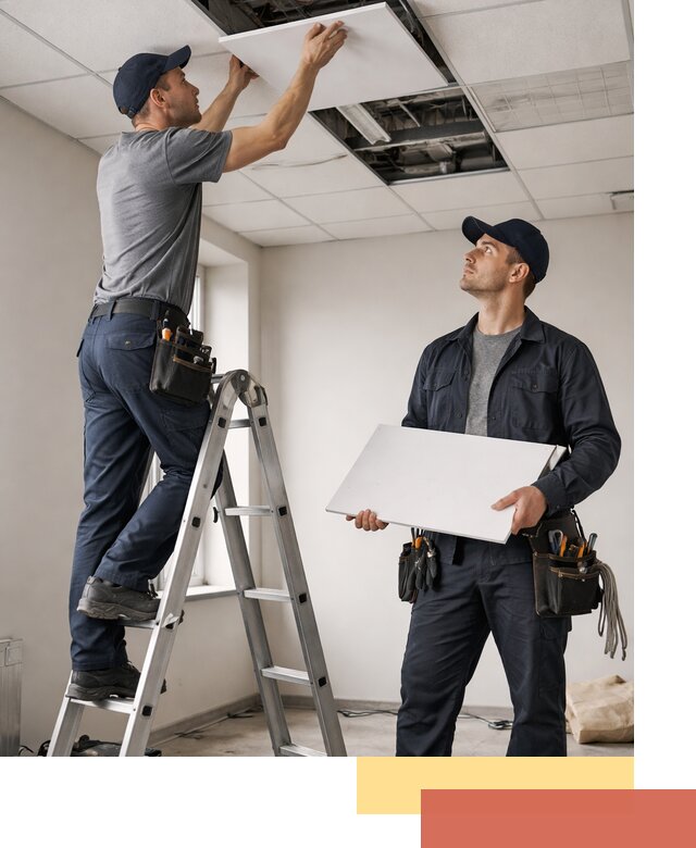 Обслуживание подвесного потолка в Батайске — ремонт и чистка