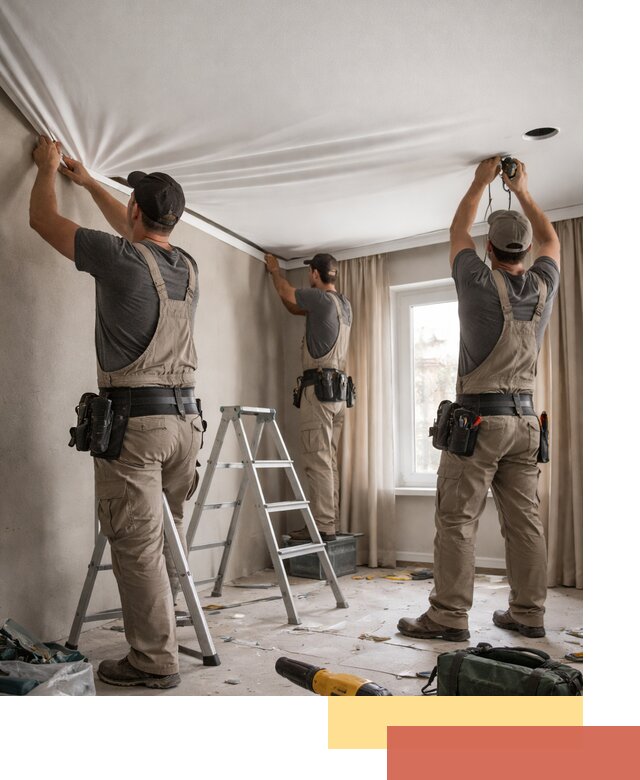 Монтаж матового натяжного потолка в Батайске качественно и быстро