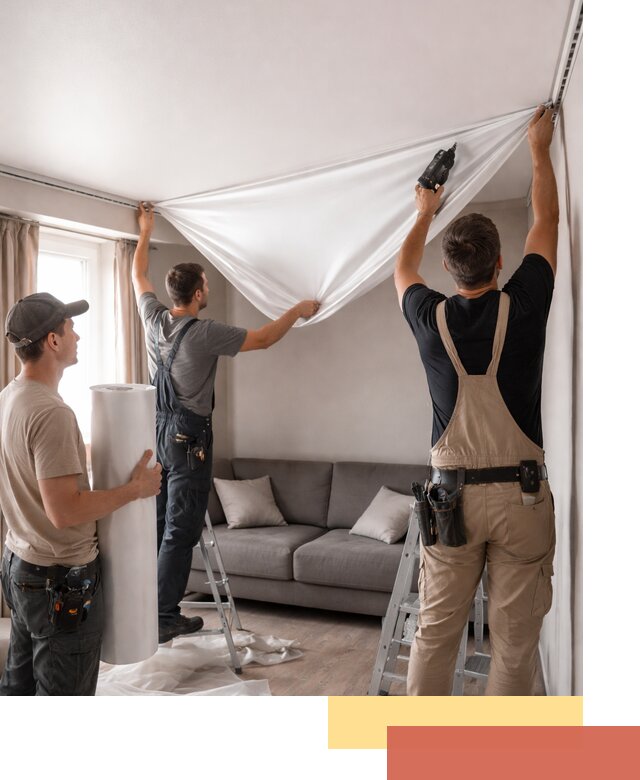 Монтаж сатинового натяжного потолка в Батайске качественно и быстро