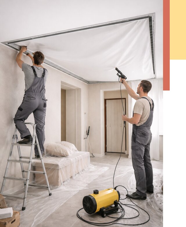 Монтаж натяжного потолка в прихожей в Батайске от 2682 руб. под ключ | ОТДЕЛОЧНИК-Бтс