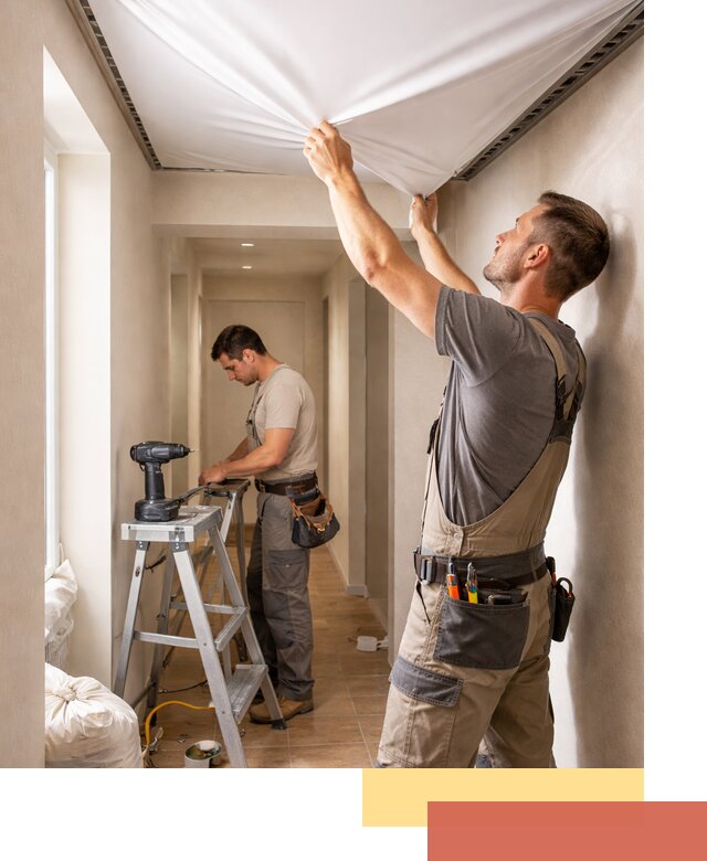 Монтаж натяжного потолка в прихожей в Батайске