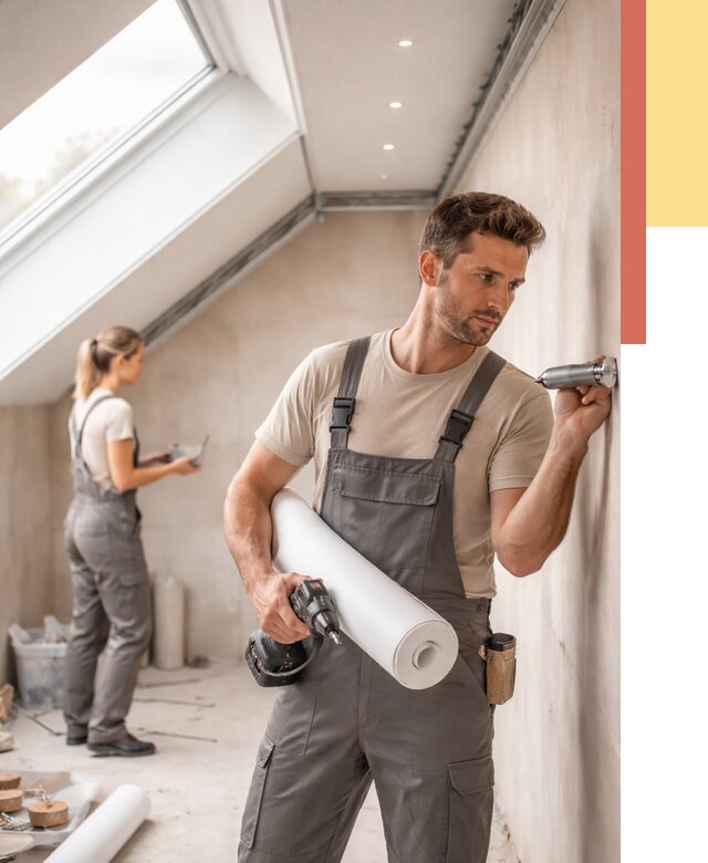 Монтаж натяжного потолка на мансарде в Батайске от 3542 руб. | ОТДЕЛОЧНИК-Бтс