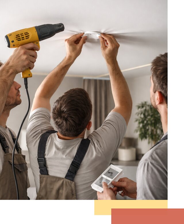 Ремонт прокола полотна натяжного потолка в Батайске