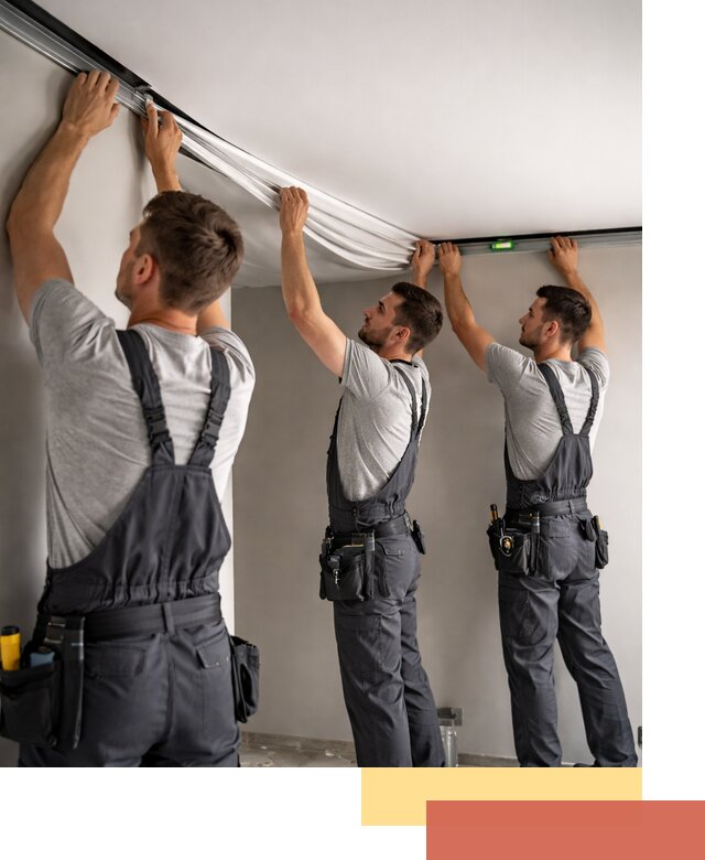 Теневые натяжные потолки в Батайске: монтаж и отделка быстро и качественно