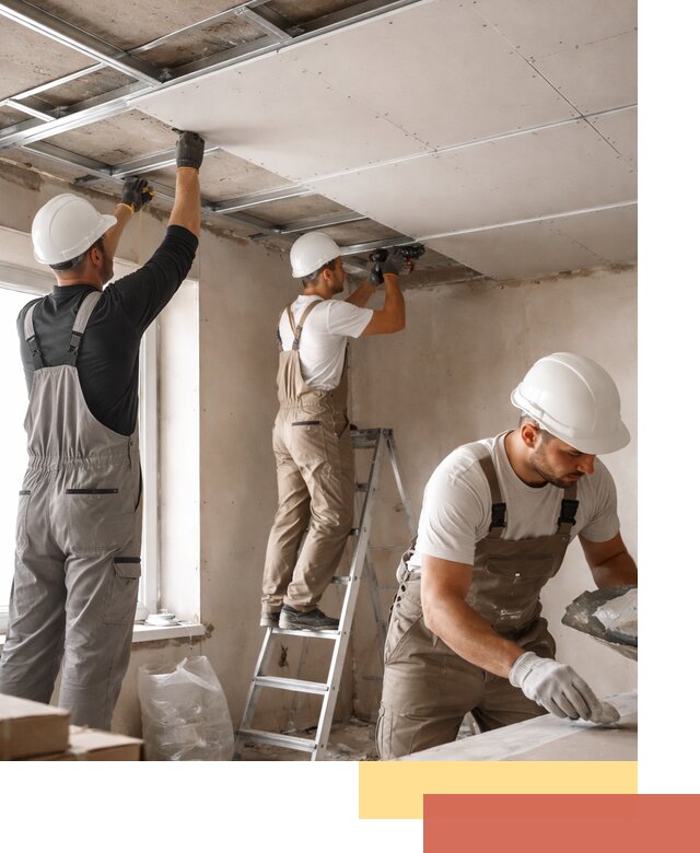 Одноуровневый потолок из гипсокартона в Батайске — монтаж и отделка