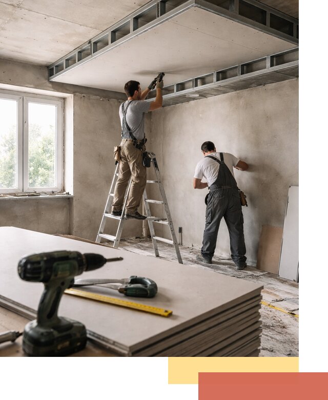 Двухуровневый потолок из гипсокартона в Батайске