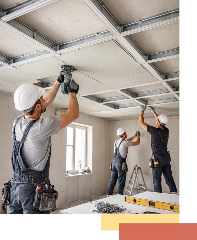 Кессонный потолок из гипсокартона под ключ в Батайске