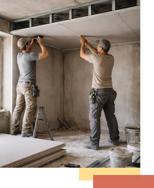 Короб из гипсокартона на потолке под ключ в Батайске