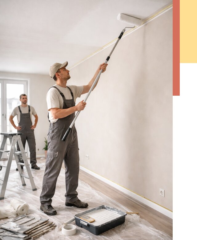 Покраска потолка из гипсокартона в Батайске от 4554 руб./м2 — услуги под ключ | ОТДЕЛОЧНИК-Бтс