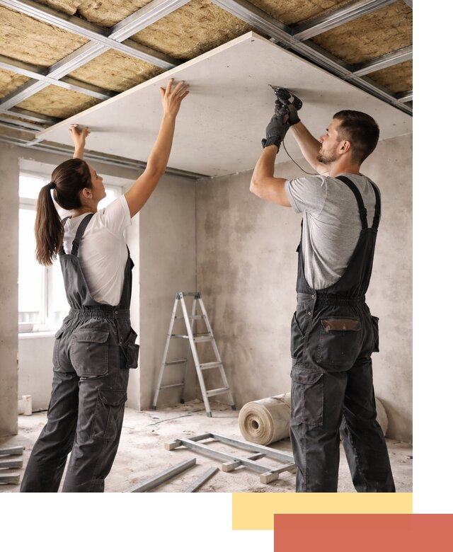 Звукоизоляция потолка из ГКЛ в Батайске профессионально и надежно