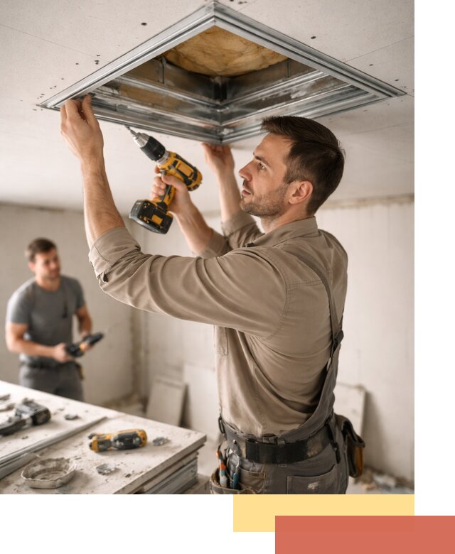 Монтаж люка в потолок из ГКЛ в Батайске