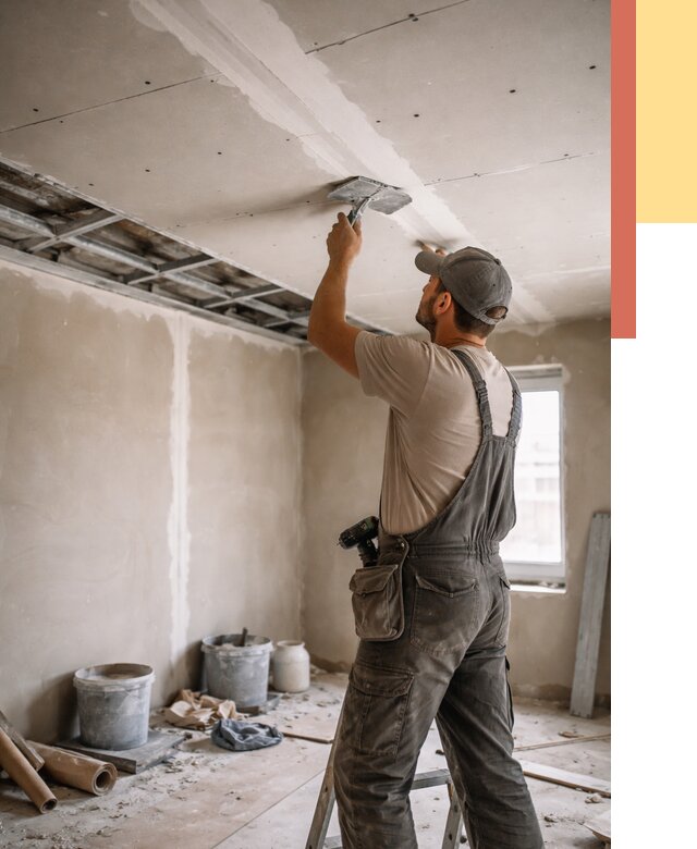 Ремонт потолка из гипсокартона в Батайске от 658 руб./м² — быстро и недорого | ОТДЕЛОЧНИК-Бтс