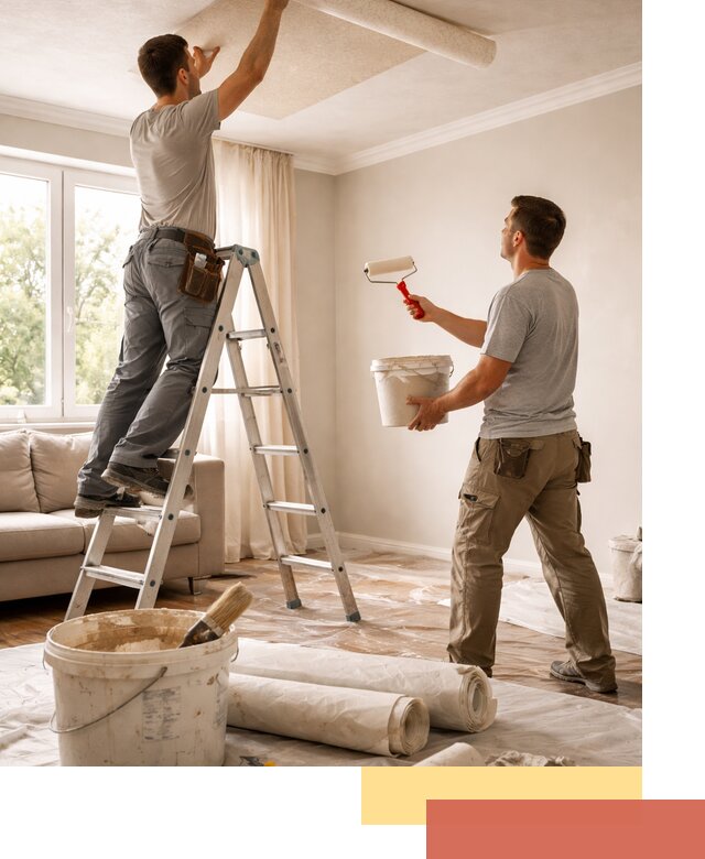 Поклейка обоев на потолок в Батайске — качественно и быстро