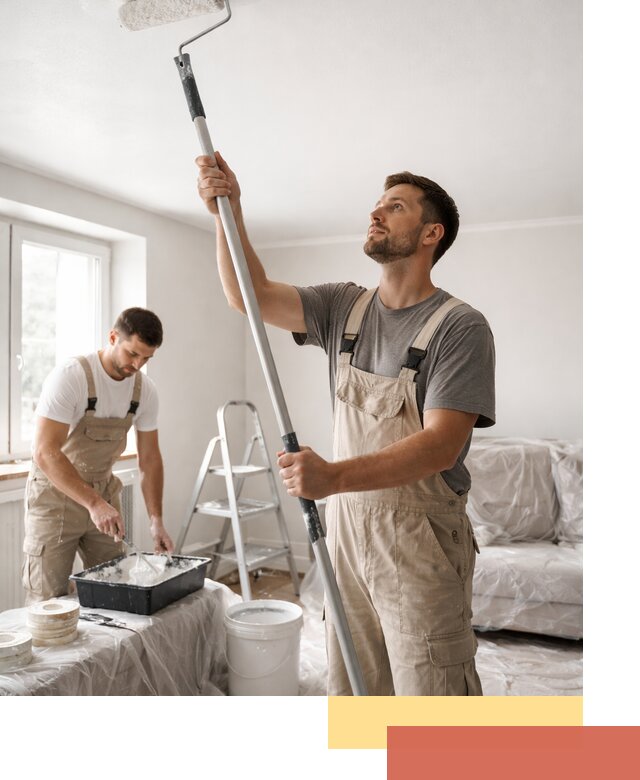 Покраска потолка водоэмульсионной краской в Батайске