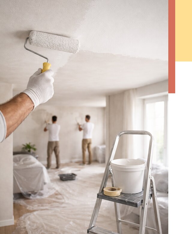 Покраска потолка акриловой краской в Батайске от 2530 руб. | ОТДЕЛОЧНИК-Бтс