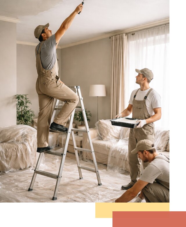 Покраска потолков акриловой краской в Батайске качественно и быстро