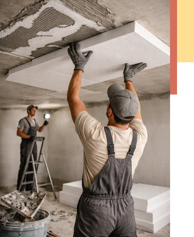 Утепление потолка пенопластом в Батайске от 4554 руб/м2 — недорого и быстро | ОТДЕЛОЧНИК-Бтс